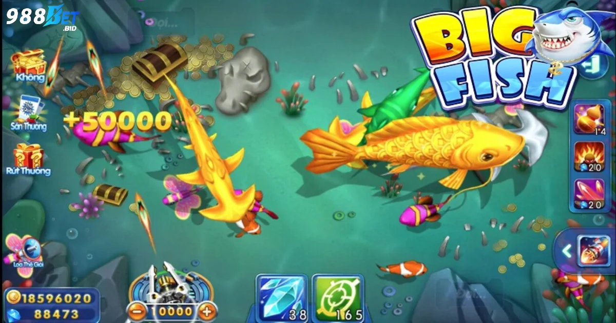 Bắn cá ăn tiền trực tuyến là gì? Giới thiệu hệ thống game bắn cá tại 988BET