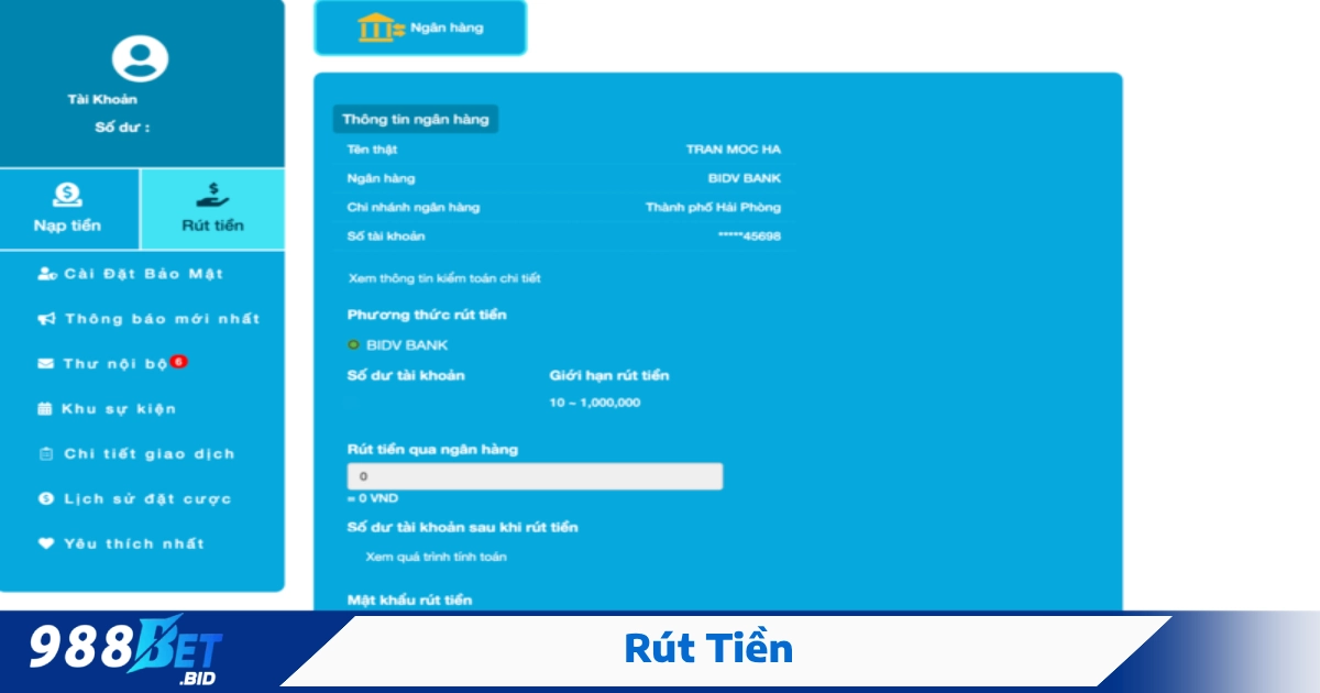 Điều Kiện & Số Dư Tối Thiểu Để Rút Tiền